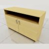 Serviced credenza with open space and doors in beech finish
