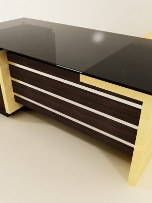 RHODE GLASS EXECUTIVE DESK FRONT
